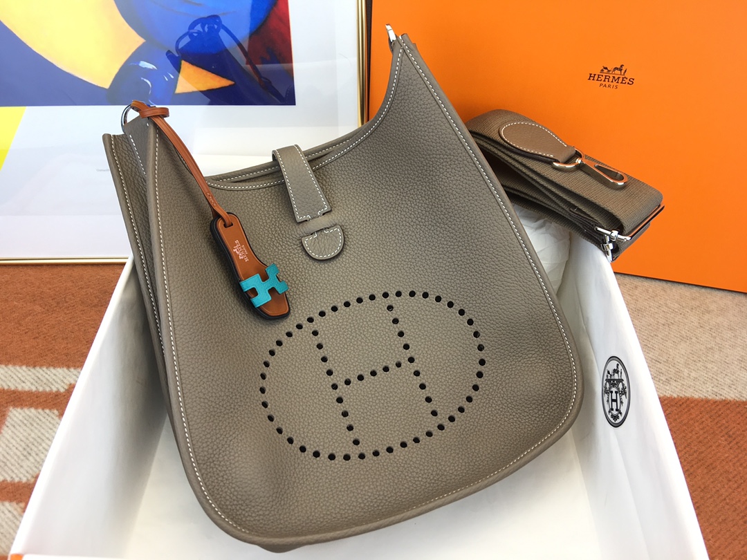 에르메스 에블린29 그레이 은장 끌레망스 가죽